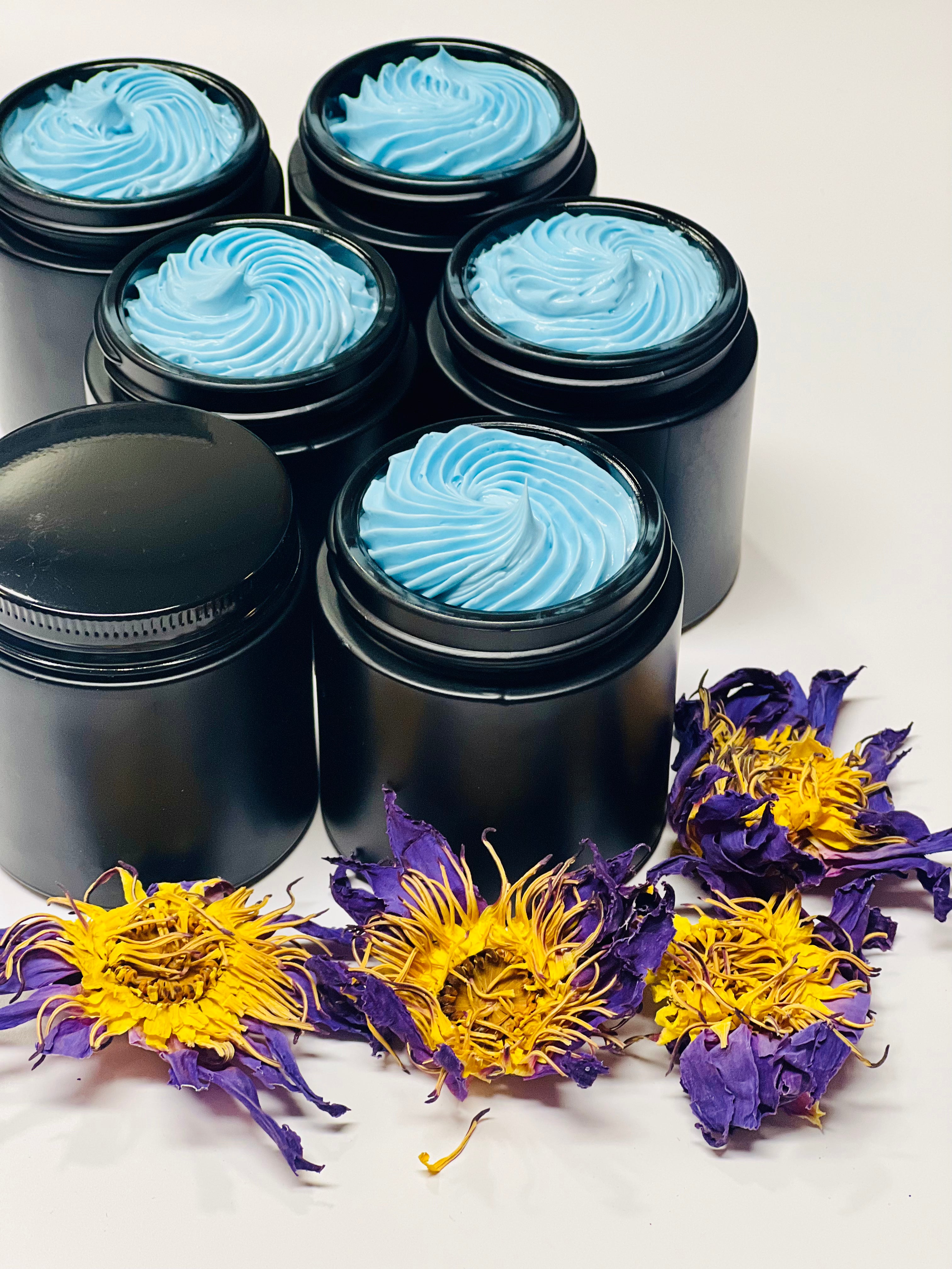 NEW!! Hydra Mag -Blue Lotus & Spirulina (Magnesium | Hyaluronic Acid | Vitamin A, B3, C & E Lotion)