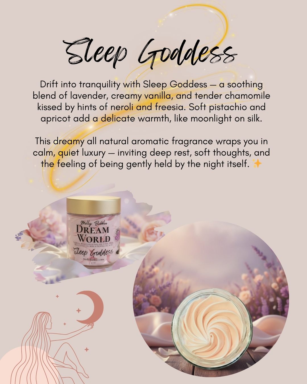 'Dream World' (Topical Magnesium infused with Frankincense, Myrrh, MSM & Blue Lotus Flower)