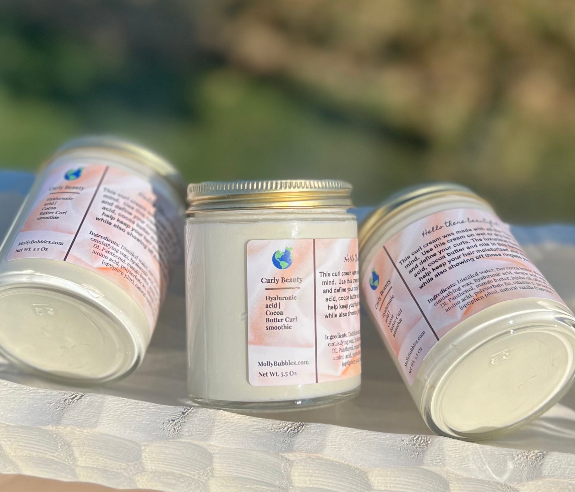 NEW bigger jar! Curly Beauty (Cocoa Butter | hyaluronic acid | Silk | Argan Oil Curl Smoothie)