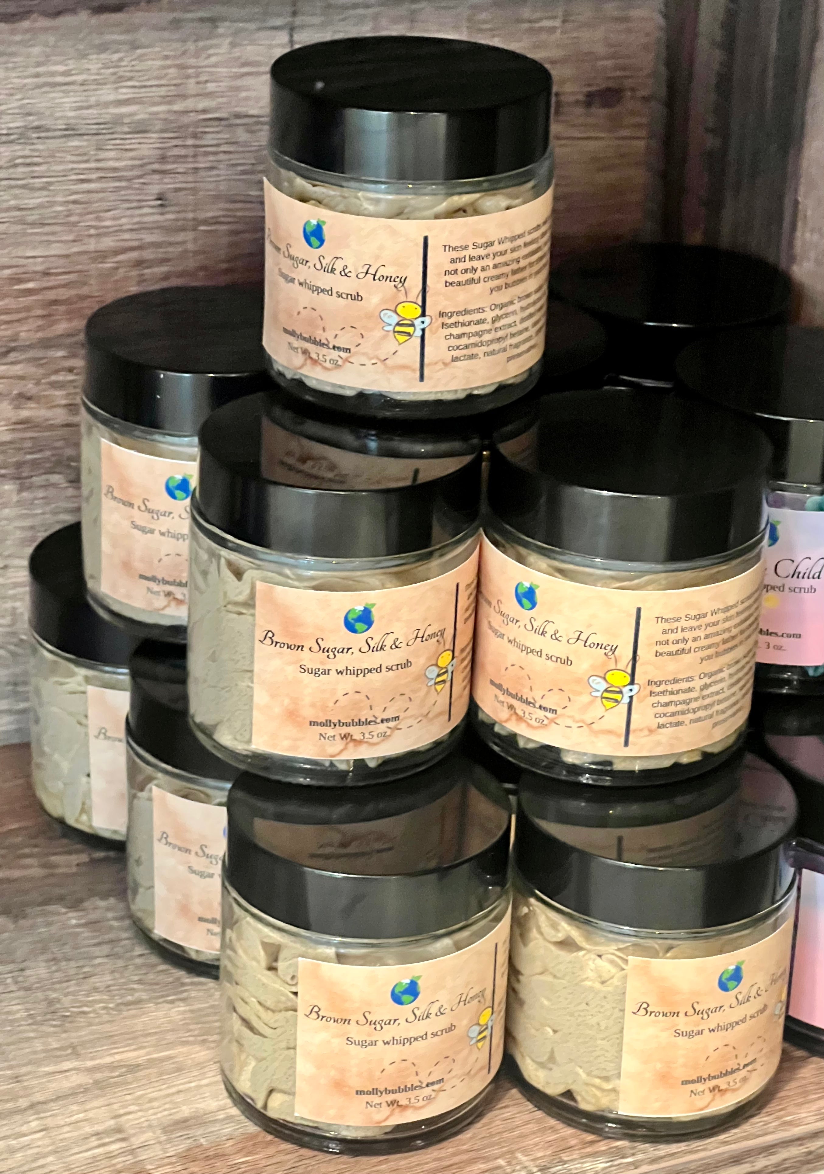 Brown Sugar, Silk & Honey (Face Exfoliating | Silk | Raw Honey | Sugar Whipped Scrub)