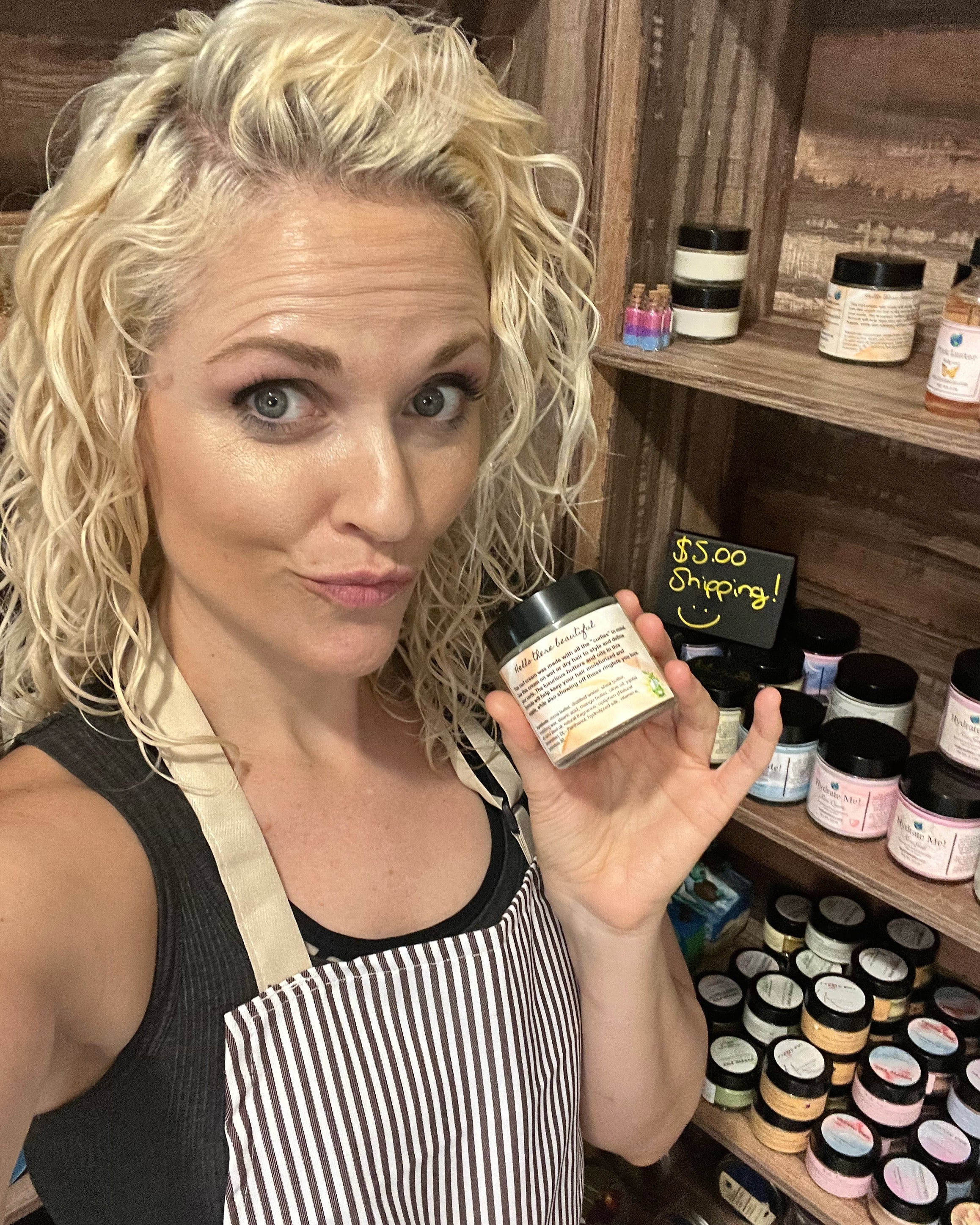 NEW bigger jar! Curly Beauty (Cocoa Butter | hyaluronic acid | Silk | Argan Oil Curl Smoothie)