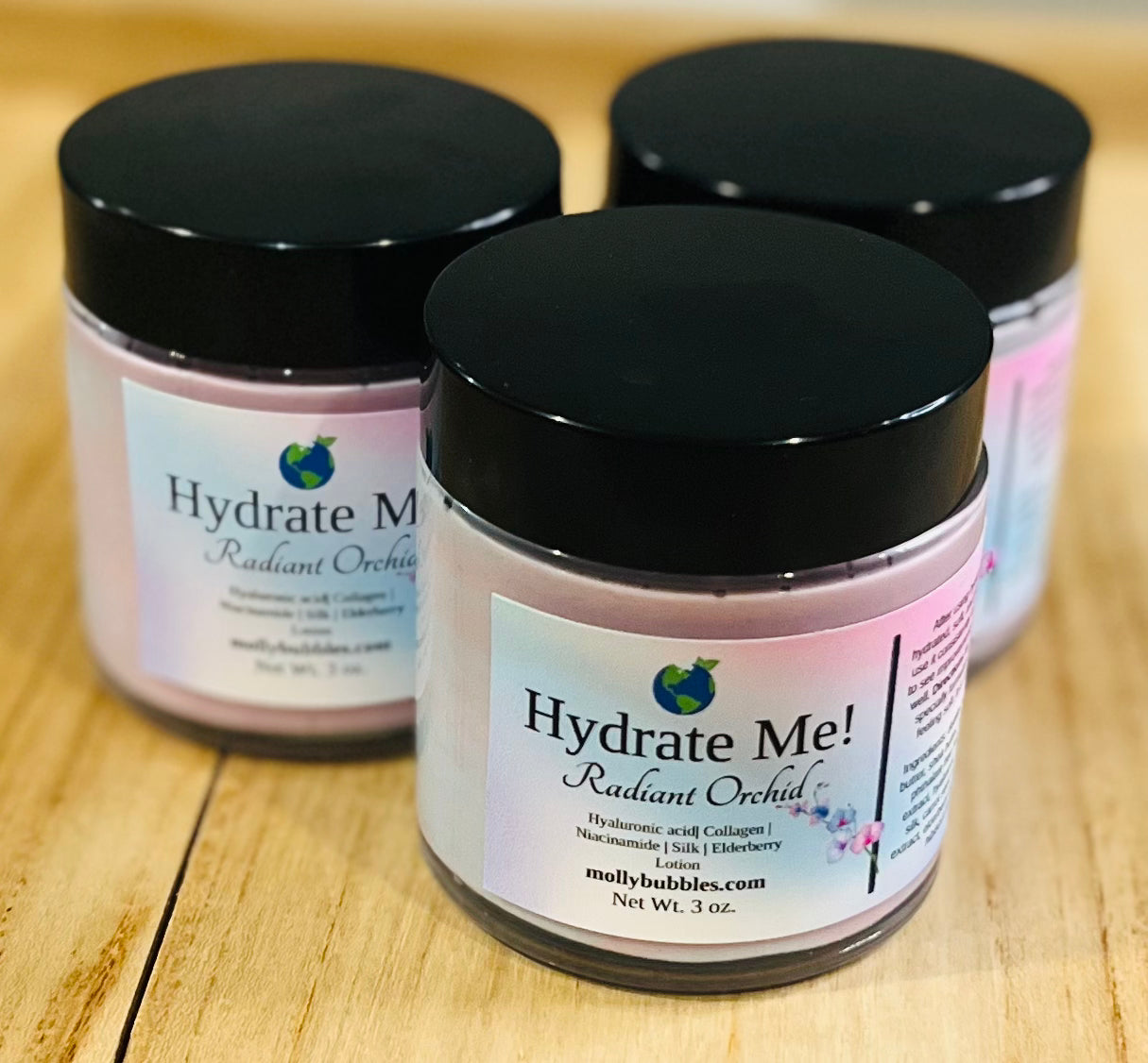 Radiant Orchid (Hyaluronic acid| Collagen | Niacinamide | Silk | Elderberry Lotion)