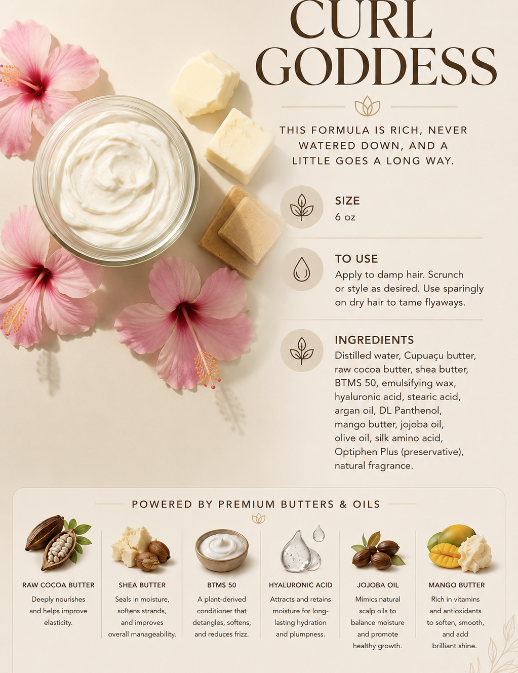 Curl Goddess- Curl Smoothie (now with Cupuaçu - same texture and feel, but more hydration!)
