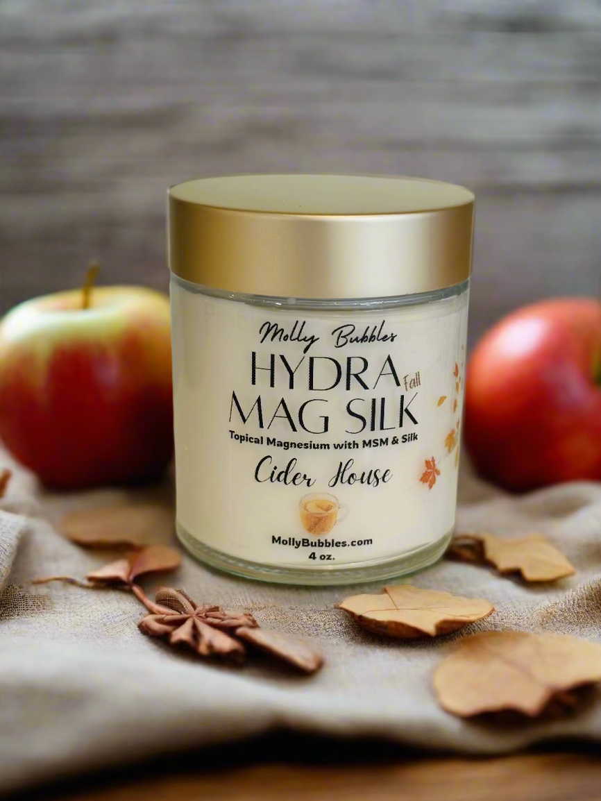 Hydra Mag Silk - (Topical Magnesium with MSM & Silk) ***Limited Fall Collection***