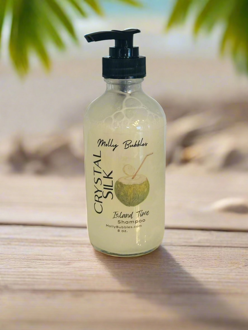 Crystal Silk Shampoo - 8 oz Glass Bottle