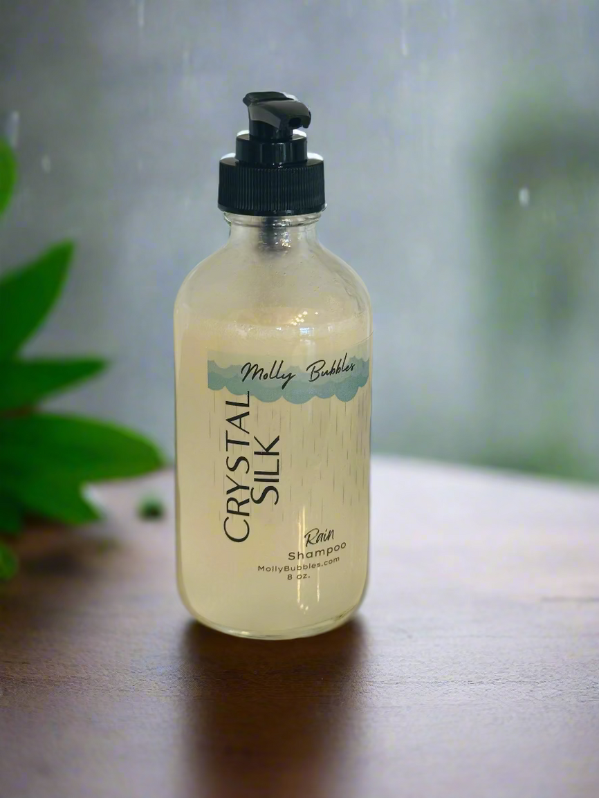 Crystal Silk Shampoo - 8 oz Glass Bottle