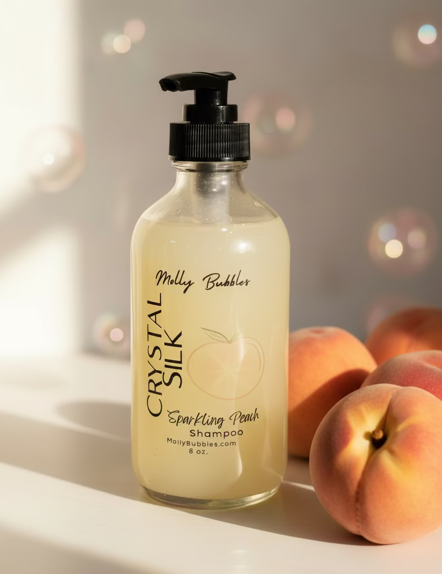Crystal Silk Shampoo - 8 oz Glass Bottle