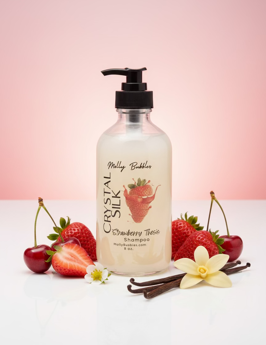 Crystal Silk Shampoo - 8 oz Glass Bottle