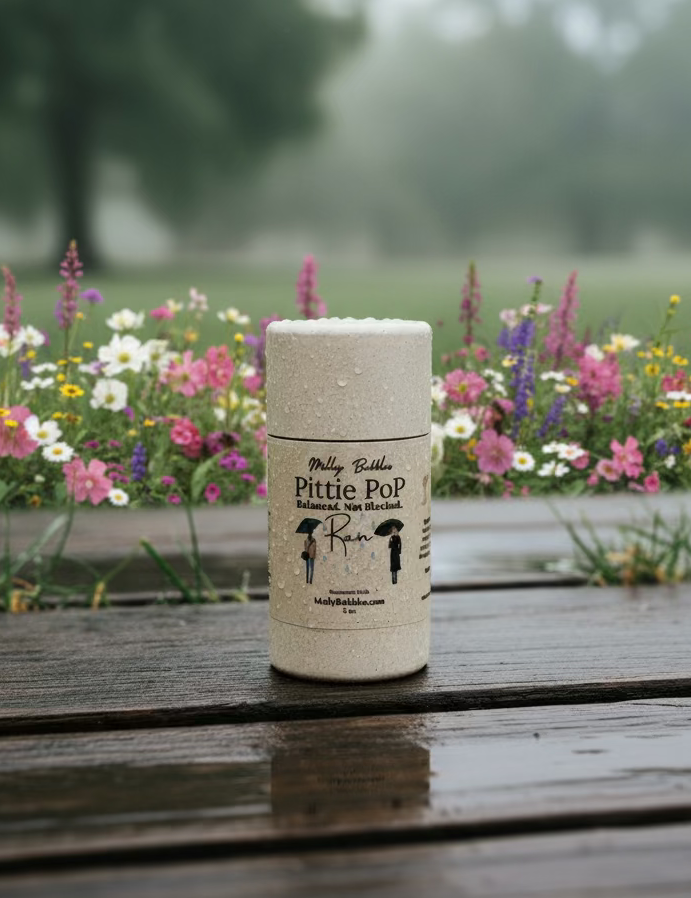 Pittie PoP "Rain" (Clean Ozone | Cotton Blossom |Bergamot & Pink Berries) *all-natural fragrance*