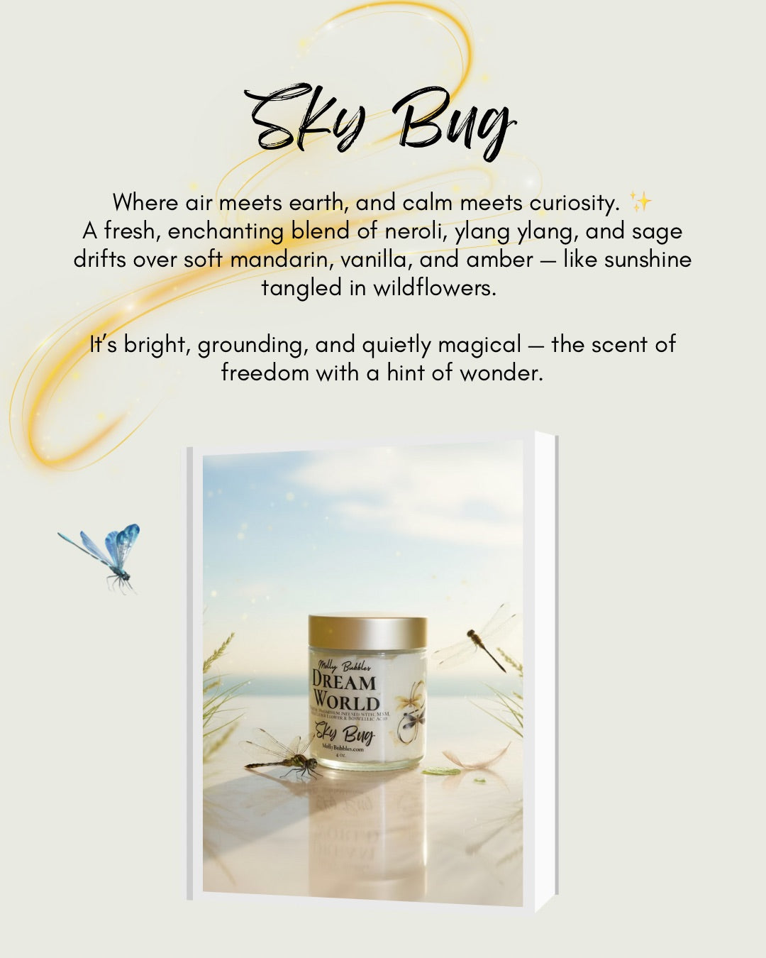 'Dream World' (Topical Magnesium infused with Frankincense, Myrrh, MSM & Blue Lotus Flower)