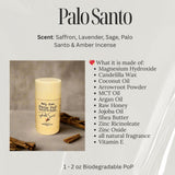 Pittie PoP Deodorant "Palo Santo” (Saffron, Lavender, Sage, Palo Santo & Amber Incense) *all natural fragrance*