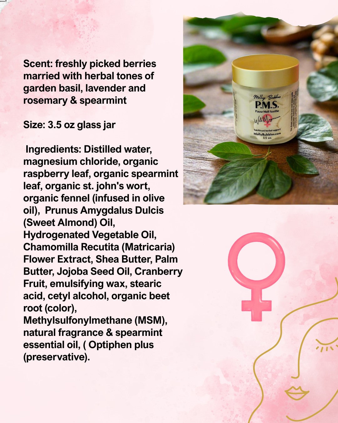 P.M.S. (Pause, Melt, Soothe....) Sun Kissed herbal support